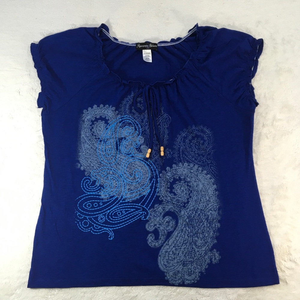 Blue top by Appropriate Behavior Size 2X